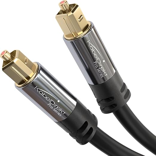 KabelDirekt – Optical Audio Cable – 10ft Digital Optical Cable by Kabeldirekt