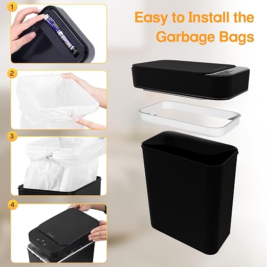 4 Gallon Bathroom Smart Touchless Trash Can - Image 6