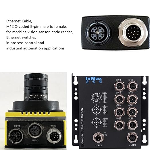 M12 Ethernet 8 Pin X-Code RJ45 CAT-7e GigE Cable - Image 3