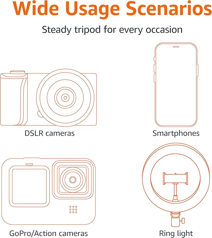 Amazon Basics 64-inch Extendable Tripod - Image 3
