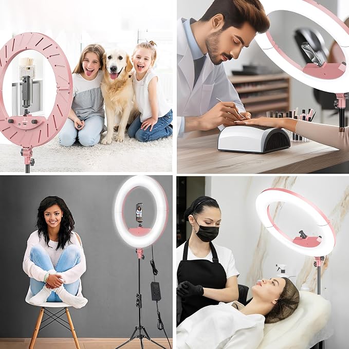 Ring Light 18 INCH Kit, 55W6700k Dimmable LED Light, Tripod Stand, Remote - Image 6
