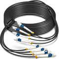 30 Meters 4 Core Industrial TPU LC to LC Outdoor Armored Fiber Optic Cable by YUTIANHOME