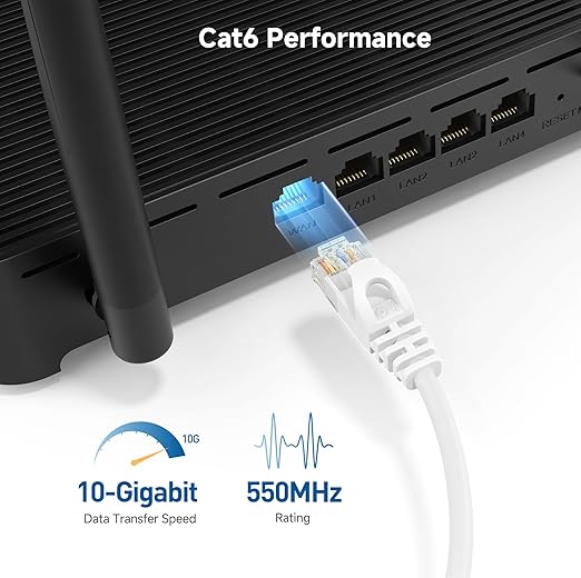Cable Matters 10Gbps Snagless Short Cat 6 Ethernet Cable - 1ft - Image 3