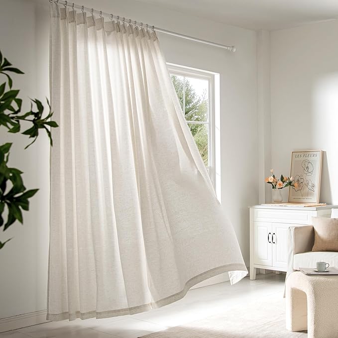 Memory Trained Pinch Pleated Curtains 92 Inches Long, Viral Linen Pinch Pleat - Image 7
