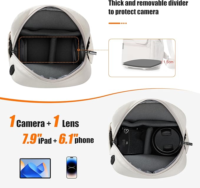 Cwatcun Camera Bag Small Compact Camera Sling Case, Waterproof Canvas Crossbody - Image 3