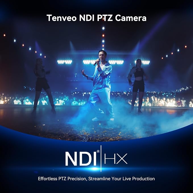 Tenveo 4K NDI PTZ Camera AI Humanoid & Face Auto-Tracking HDMI/USB3.0/LAN 20X - Image 5
