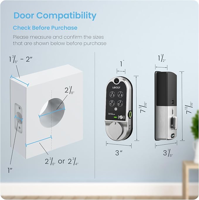 Lockly Vision Smart Lock with Camera, Video Doorbell Keyless Entry Door Lock - Image 8