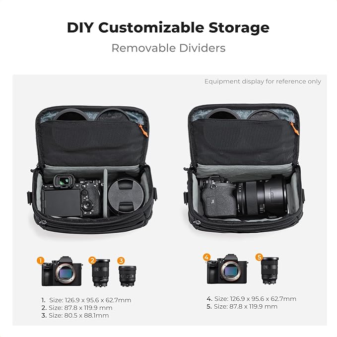 K&F CONCEPT Hardshell Camera Bag, Crossbody Camera Sling Bag - Image 2