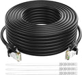 Adoreen Cat 6 Ethernet Cable 30 Ft-Black, Outdoor & Indoor Snagless Long Round by Adoreen