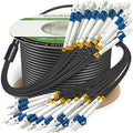 200 Meters 12 Core Industrial TPU LC to LC Outdoor Armored Fiber Optic Cable by YUTIANHOME