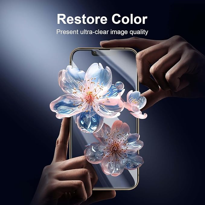 NEW'C 3x Privacy for iPhone 13 Pro Max Screen Protector+ 3x Camera Lens - Image 7