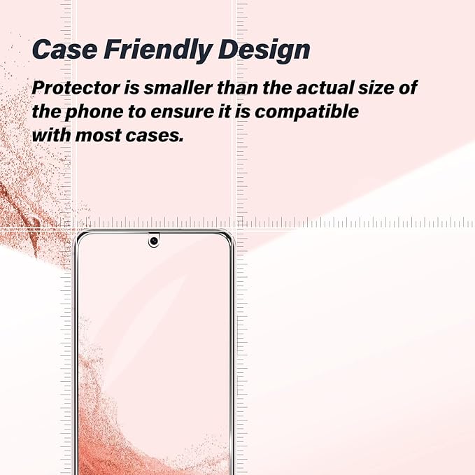 Galaxy S22 Tempered Glass Screen Protector + Camera Lens Protector Clear HD - Image 5