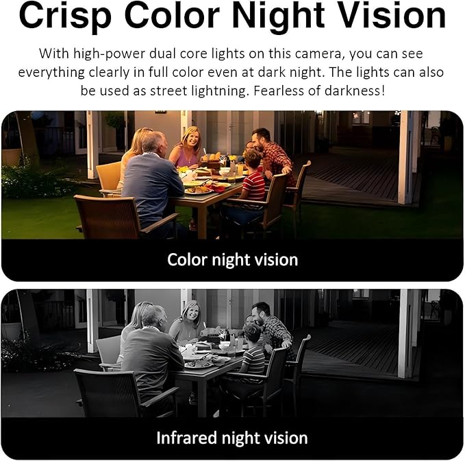 EVERSECU Triple Lens WiFi PTZ Security Camera, Three Cameras in One, Side - Image 6