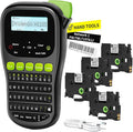 Label Maker Machine with 4 Tapes, Wire Label Maker Waterproof-Labels, Laminated by HOME