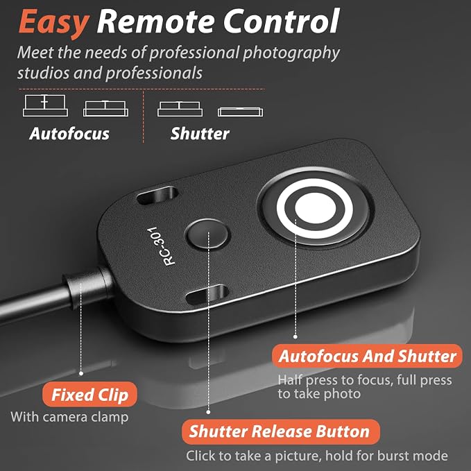 for Canon RS-80N3 Shutter Release Cable R5 R5C R5II 5DIV 5D3 5D2 6DII Remote - Image 6
