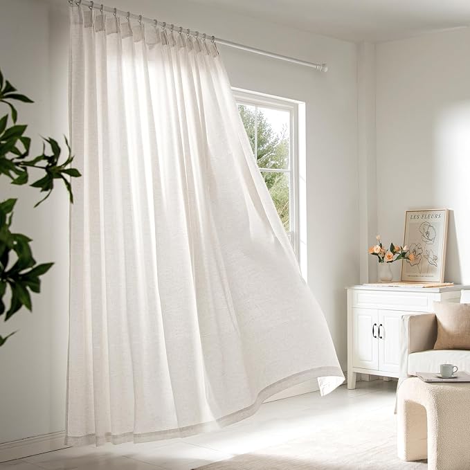 Memory Trained Pinch Pleated Curtains 90 Inches Long, Viral Linen Pinch Pleat - Image 6