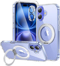 toushion 3 in 1 for iPhone 16 Plus Case Clear Ring Holder | Screen Protector *1 by Unknown