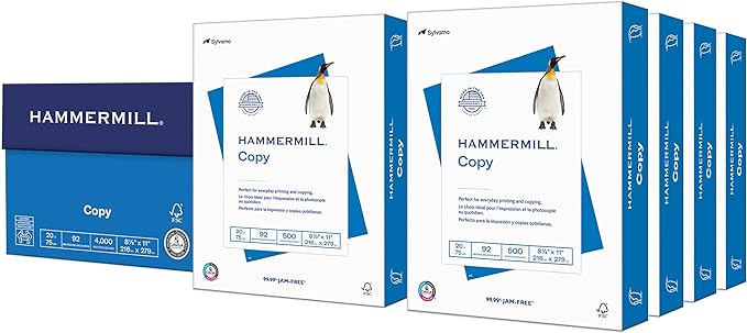 Hammermill Printer Paper, 20 lb Copy, 8.5 x 11-8 Ream by Hammermill