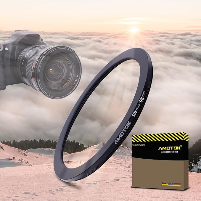 105mm Lens to 95mm Camera Lens Adapter, 105mm to 95mm Filter Step-Down Ring by AMOTOK