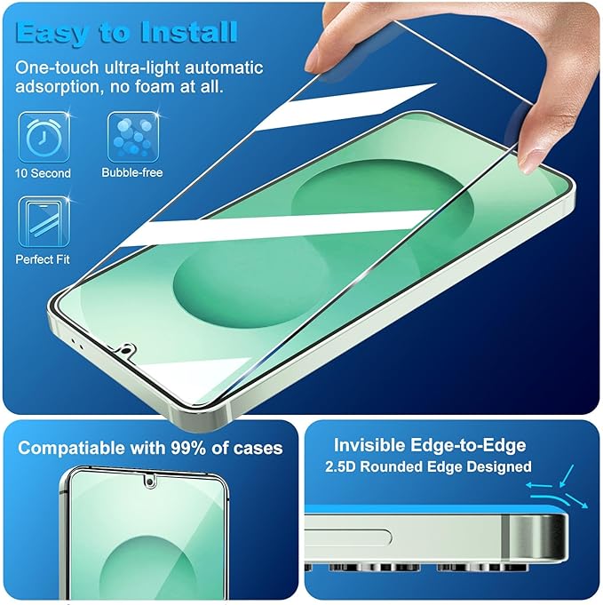 firtstnow 3 Pack for Samsung Galaxy S26 Plus Screen Protector Tempered Glass + - Image 4