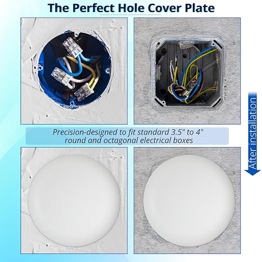 MAKERELE CP3540 Round Wall Cover Plate Kits, Include 2 x CP3540 Plate 2 x - Image 4