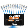 Tecmojo UL Listed Ultra-Slim Cat6a 2ft Ethernet Patch Cable, 30AWG 100% Pure by Tecmojo