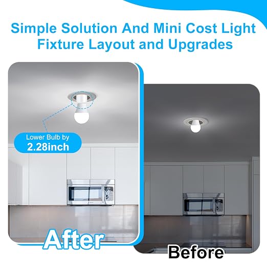 Greencycle Remote Control Light Bulb Socket, Max 500W LED, Wireless Wall Light - Image 3