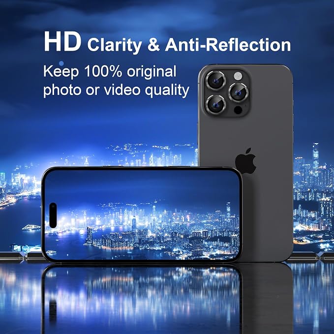 Misea Compatible for iPhone 16 Pro/iPhone 16 Pro Max Camera Lens Protector - Image 4