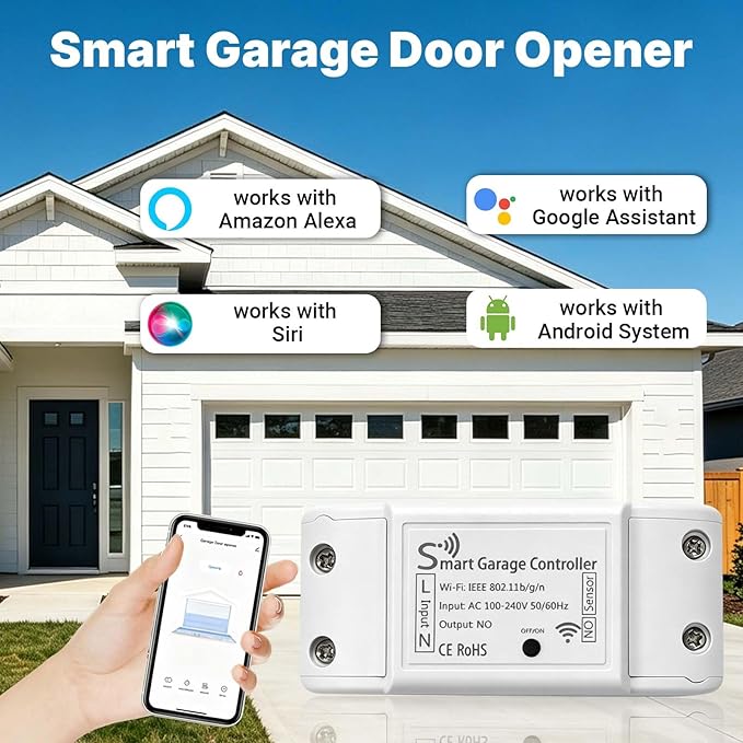 Smart Garage Door Opener, Smart Garage Control Compatible - Image 2