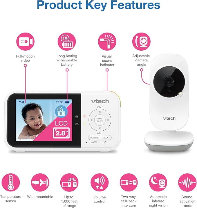 VTech VM819 Baby Monitor + BC8211 Myla the Monkey Bundle - Image 2