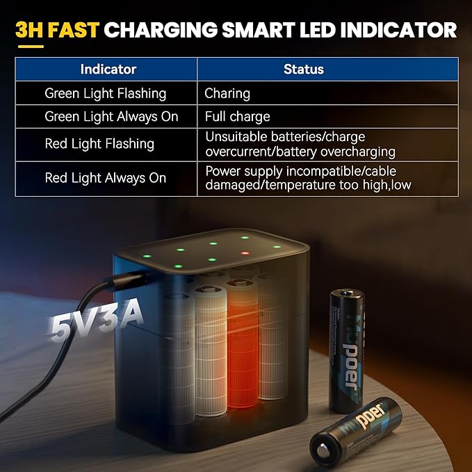 Rechargeable AA Batteries Lithium - Image 6