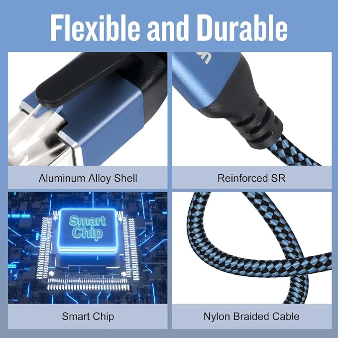 USB C to Ethernet Cable, 20Ft Type C to RJ45 Cable, USB C to Gigabit Ethernet - Image 5