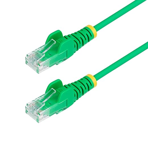 StarTech.com 1ft Green Slim CAT6 Ethernet Cable, Snagless RJ45, 28AWG Pure Bare by StarTech