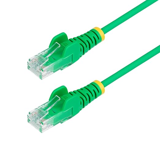 StarTech.com 3ft Green Slim CAT6 Ethernet Cable, Snagless RJ45, 28AWG Pure Bare by StarTech