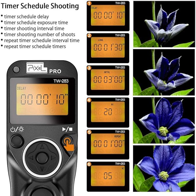 Pixel TW-283 E3 Wireless Shutter Release Cable Wired Remote Control Compatible - Image 6