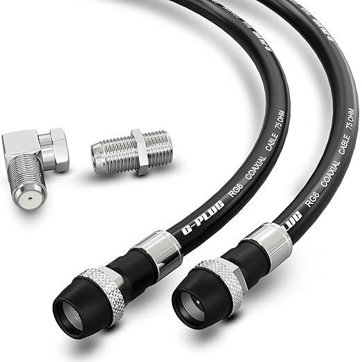 G-PLUG RG6 Coaxial Cable 150FT – Triple Shielded, Waterproof, 75 Ohm by G-PLUG