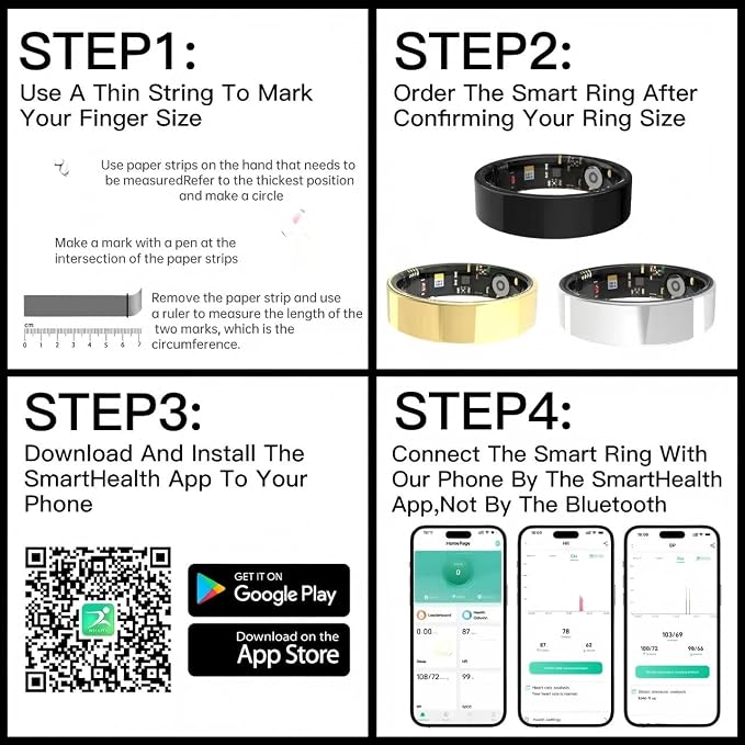 Smart Ring for Women Men, No Subscription Fee, Fitness Tracker Ring - Image 7