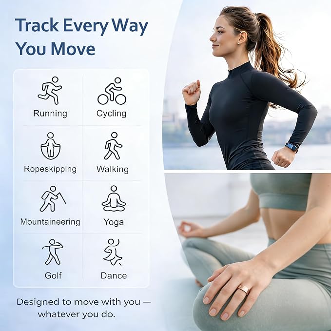 Smart Ring for Women Men, Sleep Tracking Wearable, Fitness Tracker Ring - Image 7
