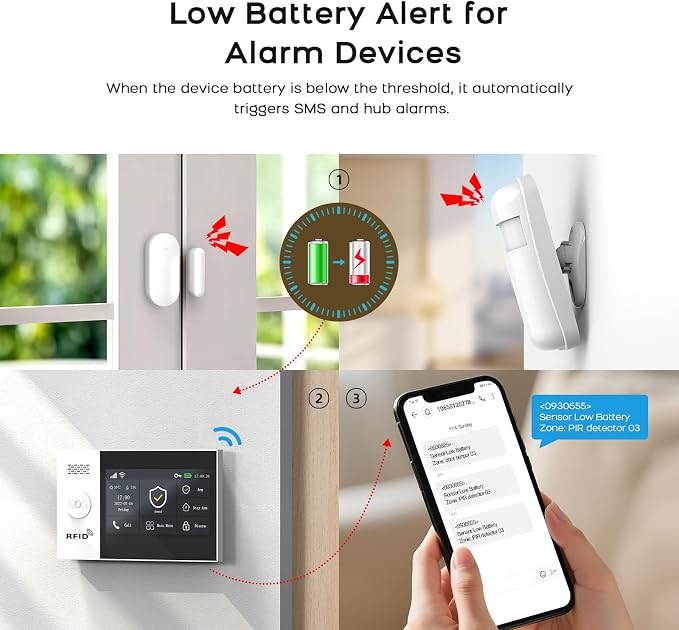 Alarm System for Home Security, SOS Button, Window Alarms, Door/Motion Sensors - Image 7