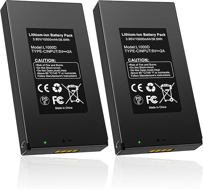 2 Pack 10000mAh Lithium Battery Pack by Unknown