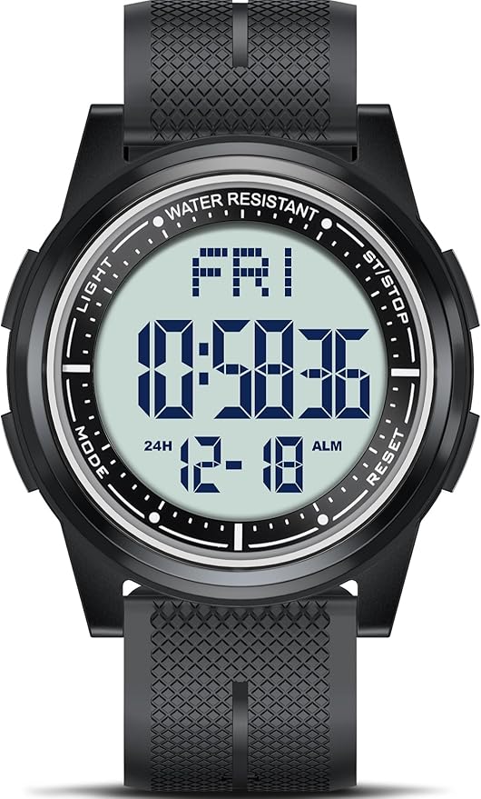 Beeasy Digital Watch for Men Women, 50M Waterproof, Ultra-Thin & Lightweight by Beeasy