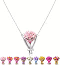 Wearable Flower Vase Necklace for Women, DIY Flower Bouquet Pendant Floral by Seeyozz