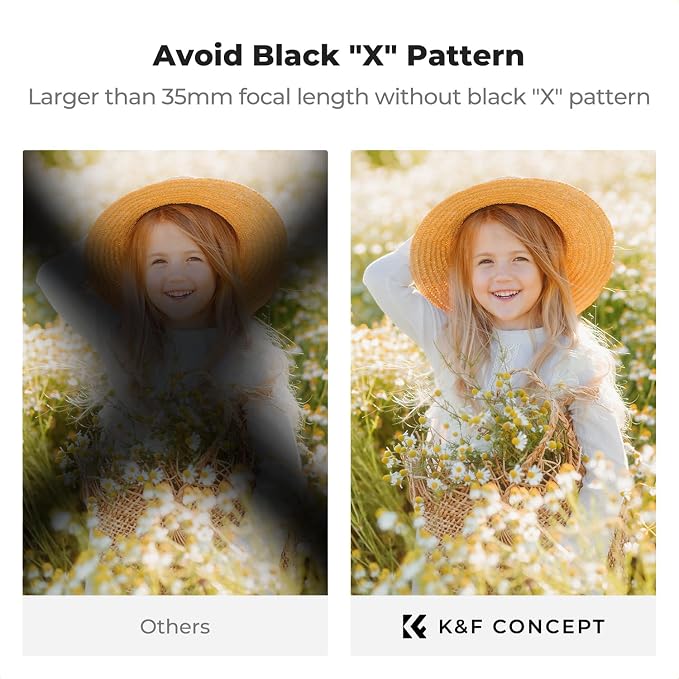 K&F CONCEPT 55mm Black Diffusion Mist Effect 1/4 & Variable ND2-32 & Circular - Image 4