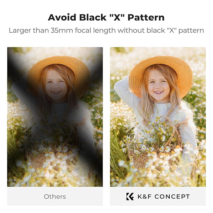 K&F CONCEPT 82mm Black Diffusion Mist Effect 1/4 & Variable ND2-32 & Circular - Image 4