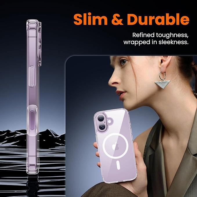 toushion 3 in 1 for iPhone 17 Case Clear, Fits MagSafe, Not Yellowing, Screen - Image 5