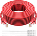Adoreen Cat 6 Ethernet Cable 150 Ft-Red, Outdoor & Indoor Snagless Long Round by Adoreen