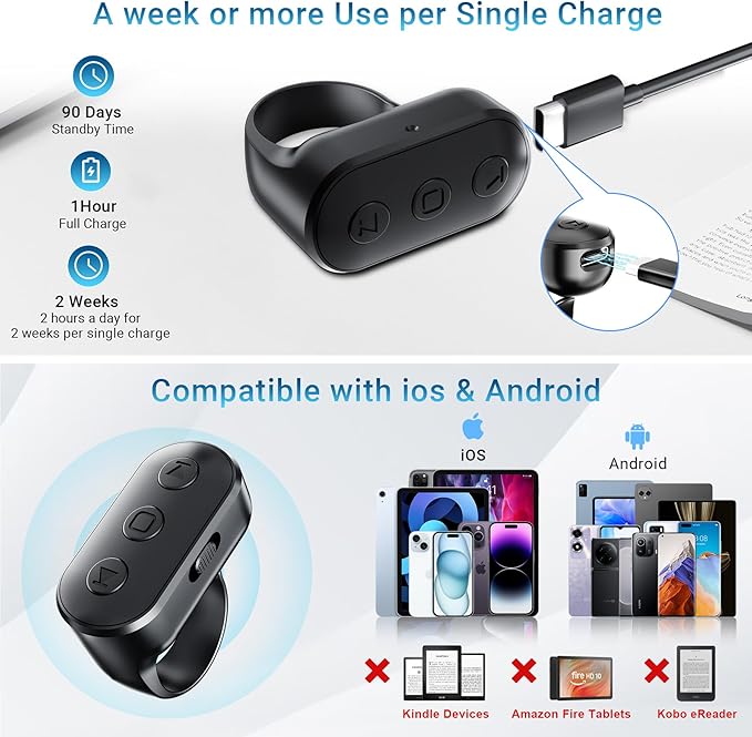 Wireless Ring Remote for iPhone Android Camera - Image 5