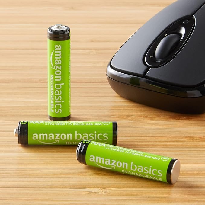 Amazon Basics 12-Pack Rechargeable AAA NiMH Batteries, 800 mAh, Low - Image 5