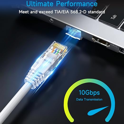 Cat6 Ethernet Patch Cable 2 ft, Cat6 Patch Cable - Image 2