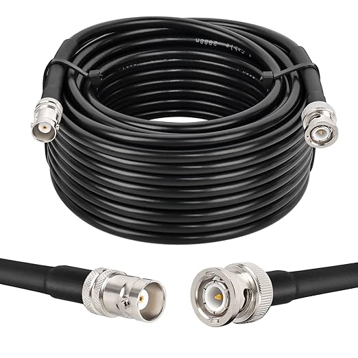 MOOKEERF BNC Male to BNC Female Coaxial Cable 50 ohm RG8X Coax Ultra Low Loss by MOOKEERF